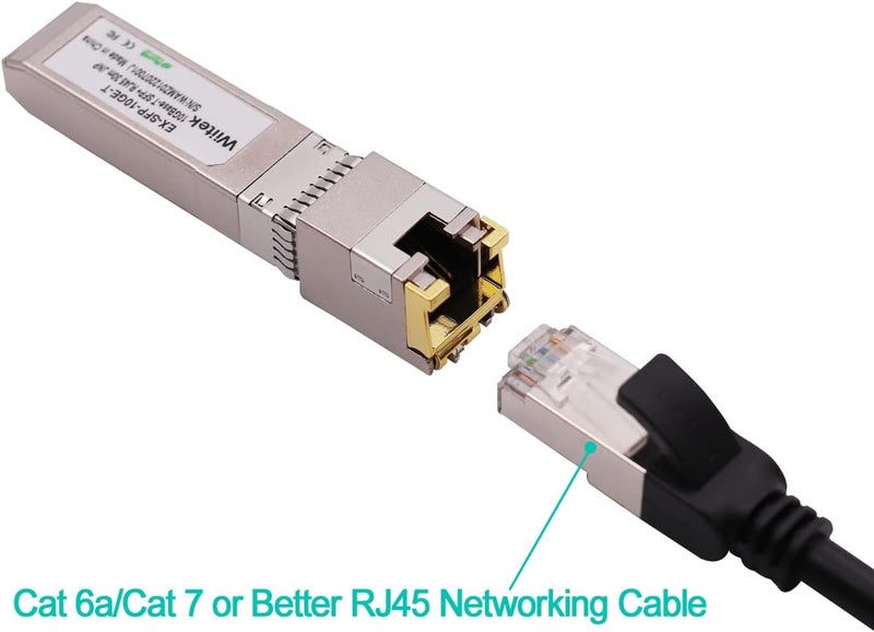 Wiitek 10G SFP+ to RJ45 Copper Modules, 1.25G/2.5G/5G/10GBase-T Ethernet Copper to SFP+ Transceiver Compatible for Juniper EX-SFP-10GE-T(Cat 6a/7 or Better, 30-Meter) - Image 4